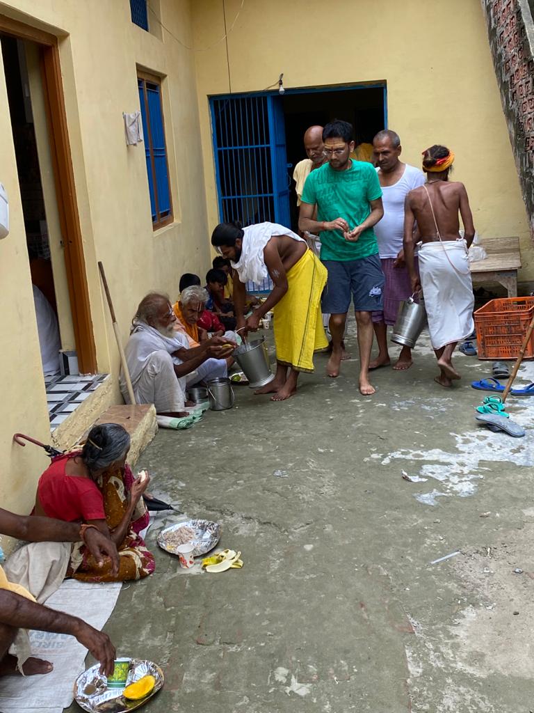 Feeding Sadhus and the Needy